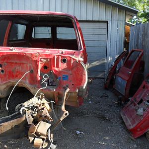 I stripped the front end and it was clear the frame was not savable