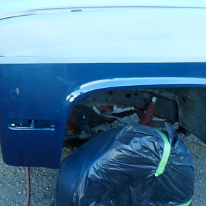 after some spray filler and blocking and primer sealer, I painted the blue lower section