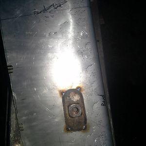 reused the lower seat belt nut plate