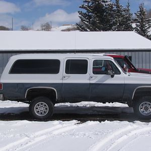 My 90 3/4 ton 4x4 suburban cost me $ 150, was totaled, but I got another 90 2wd thrown in for free.  For a total of $1650 cad I got it to this stage
