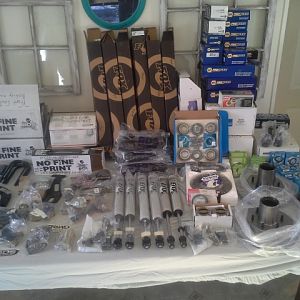 My WIFE LOVES when I put truck parts on the table...My brother bought a real clean 89 Jimmy, but wanted all new suspension