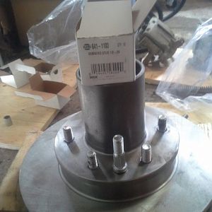 since the rear we were using was out of a 2007 chevy 1500, the wheel studs would not match the front