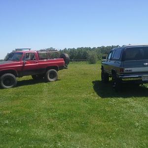 at Dad and Moms for yard camping