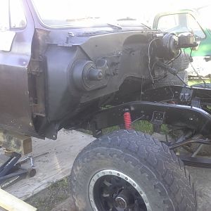 The box and front clip were not good enough to re use, frame was nice and rust free