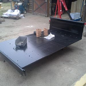 We counter sunk the holes for the floor braces and used 1/4" stainless counter sunk bolts.  The floor is modular not welded to the braces