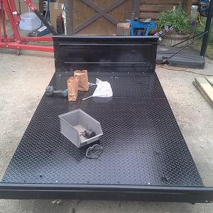 The floor metal needed is more than 48" wide. Our metal supplier in our nearest town had only 4'x8' sheets of 3/16