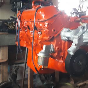 the original 454 had tossed a rod, so found a very low mile 454 out of a 77 farm fuel truck,  37,000 kms.