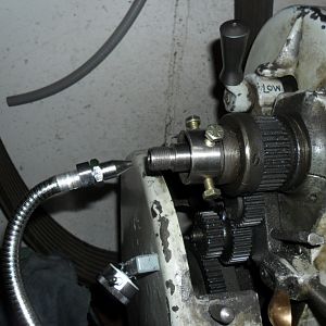 modified headstock on my 13 72 south bend lathe to center barrels.  can only do 26"+ this way, otherwise I use the steady rest