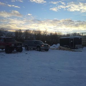 my brother and I started building a new barn in November, the Kenow fire burned much of Waterton National Park and his place on 9/11/2017