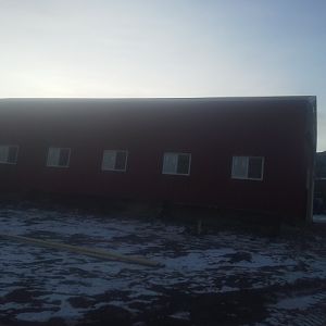 Its not like his previous 99 year old barn which had a forge and awesome loft and stalls, but it will do