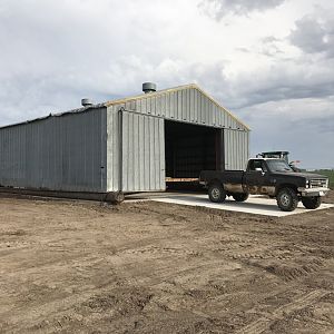 Shed on skids.