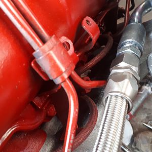 Nice 10-an stainless line to modified turbo oil drain hard line