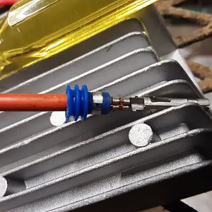 Weather pack crimp