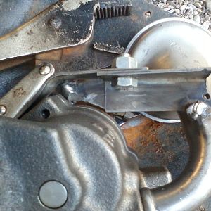 Home brew oil pump pickup retainer