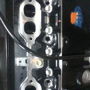 Detail of dipstick on engine