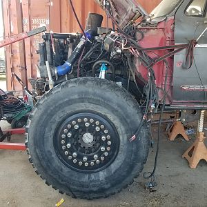 Coilover peeking out