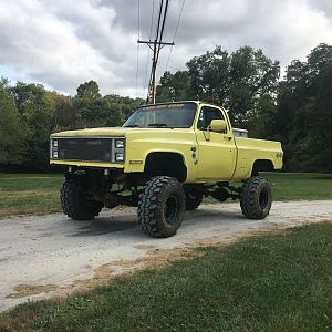 Gravel road posing