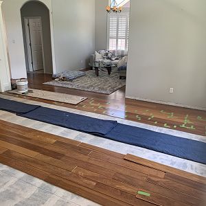 New Floor from Kitchen into Breakfast Nook