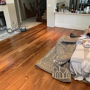 New floor across Living Room
