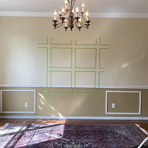 Dining Room Wainscot Wall - Green Tape