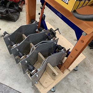 HF Press and Casters and Planishing Storage