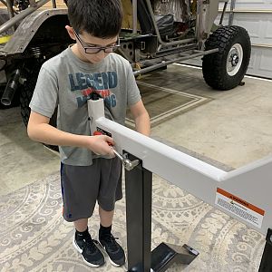 Charlie Assembling English Wheel