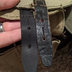 RPK74 leather tabs close up