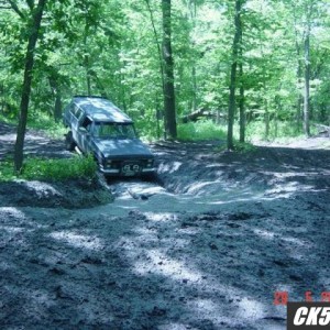my truck entering mudhole