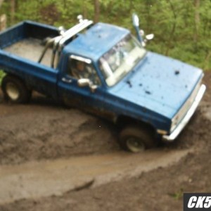 Chad nose first in big hole