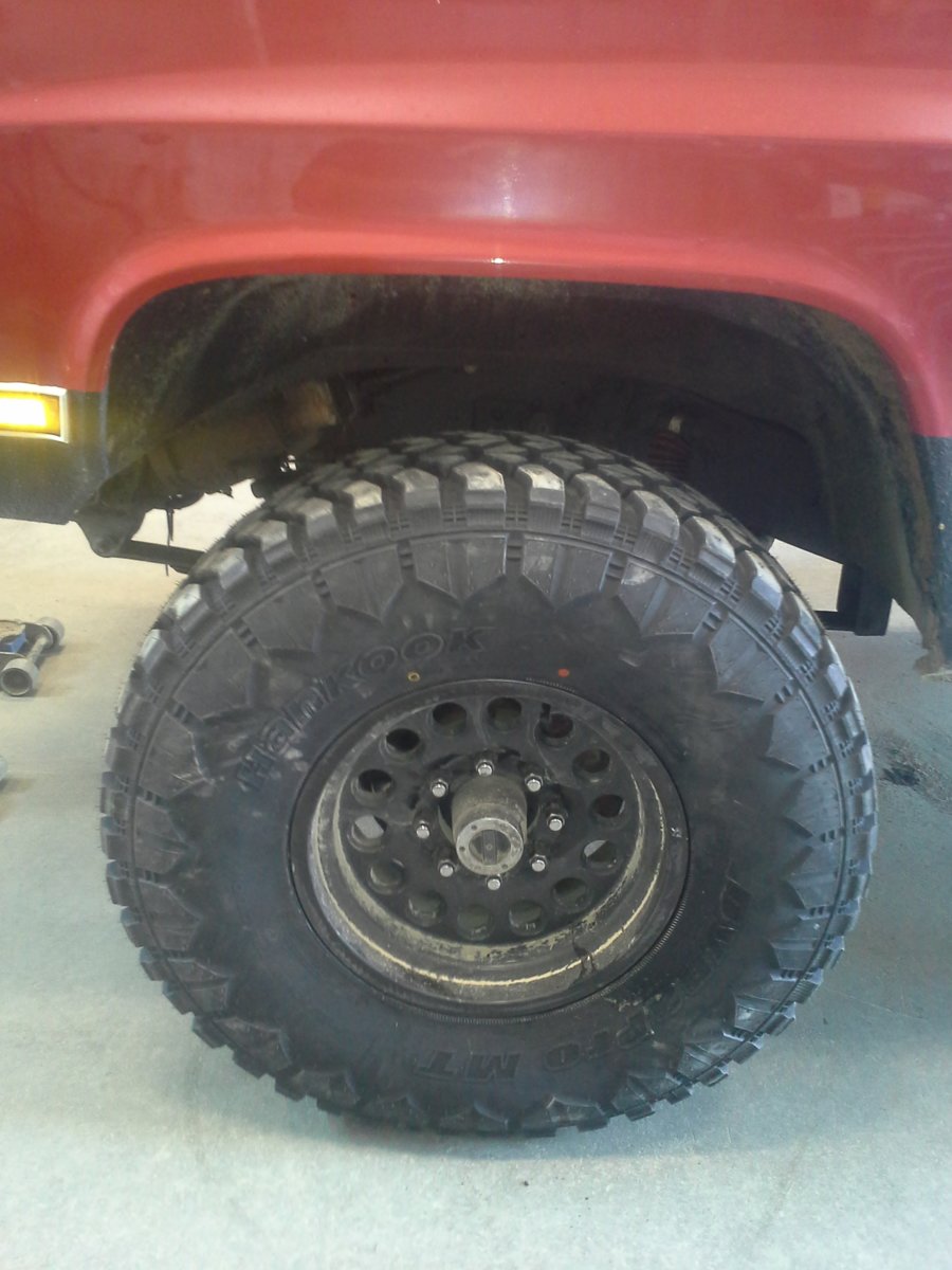 37 hankooks with studs for winter...and don't laugh, but they work great on rocks too