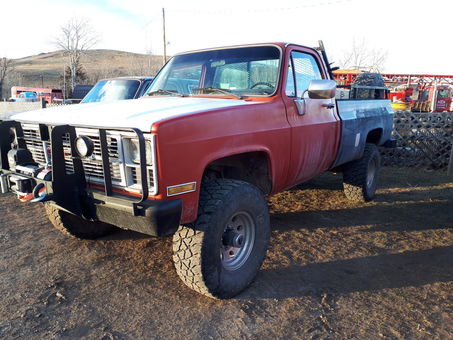 85GMCJD my youngest boys K30 with winch mounted to stock bumper. We cut up an old receiver hitch for the plates and used a factory grill guard we had