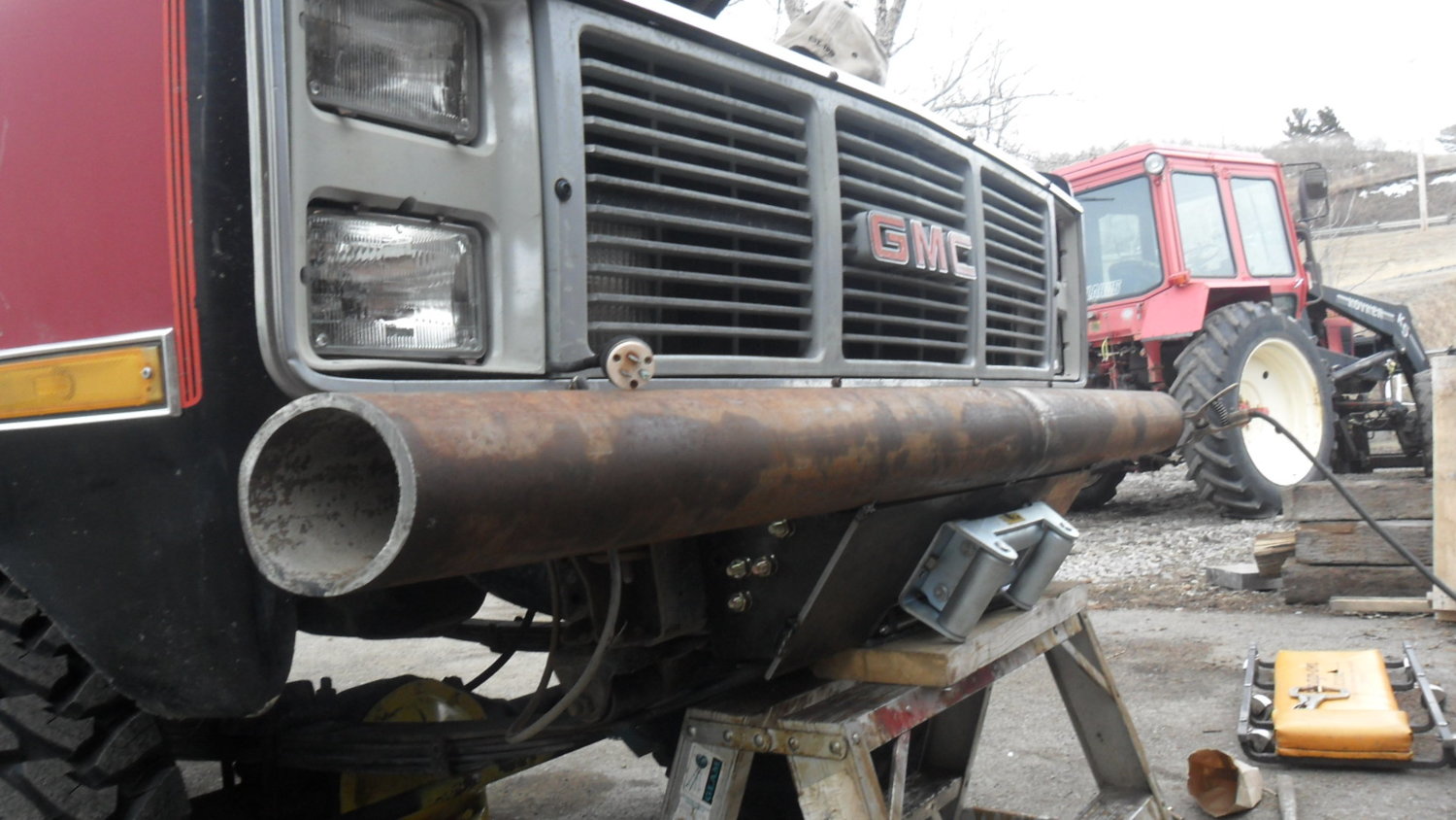 85GMCJD winch bumper mock up