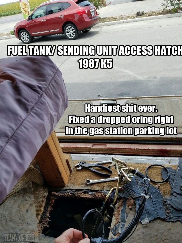 Access hatch saves the day.