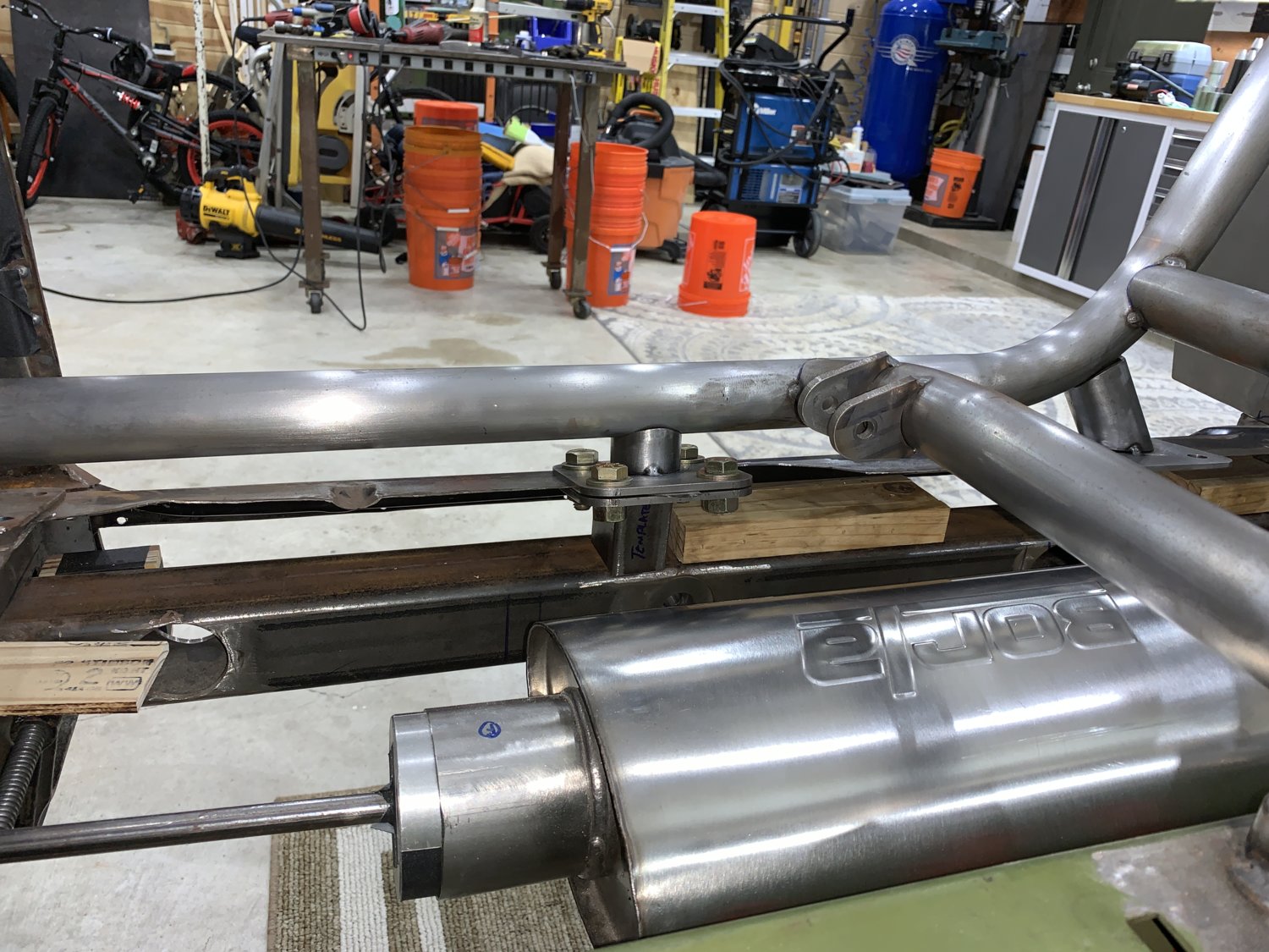 angled support installed