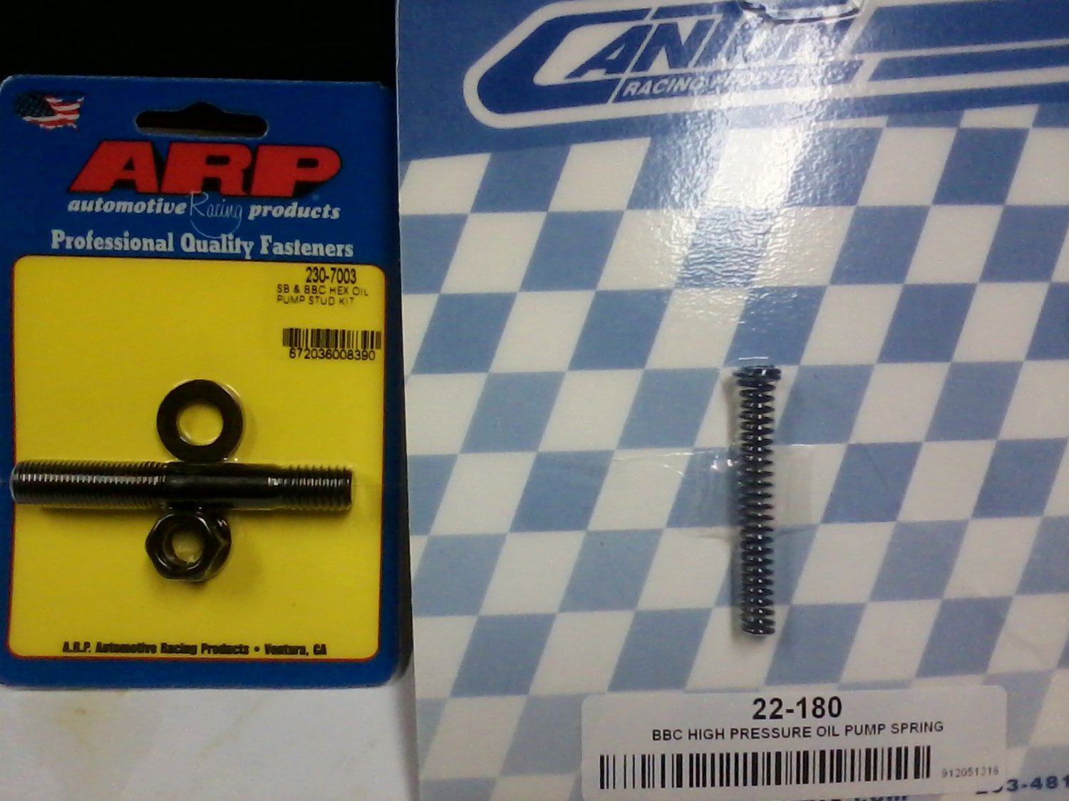ARP-230-7003 / CTR-22-180 (Oil pump stud / 50PSI oil pump spring) $6 / $4    7/2016