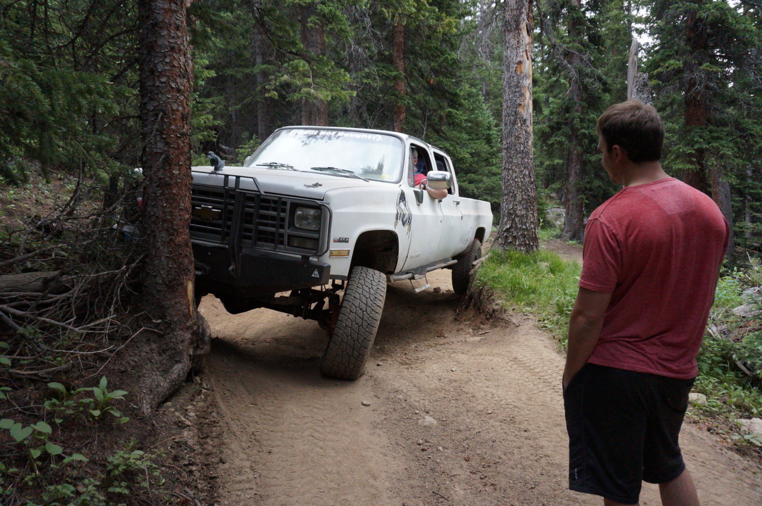 Barely fit tight turn