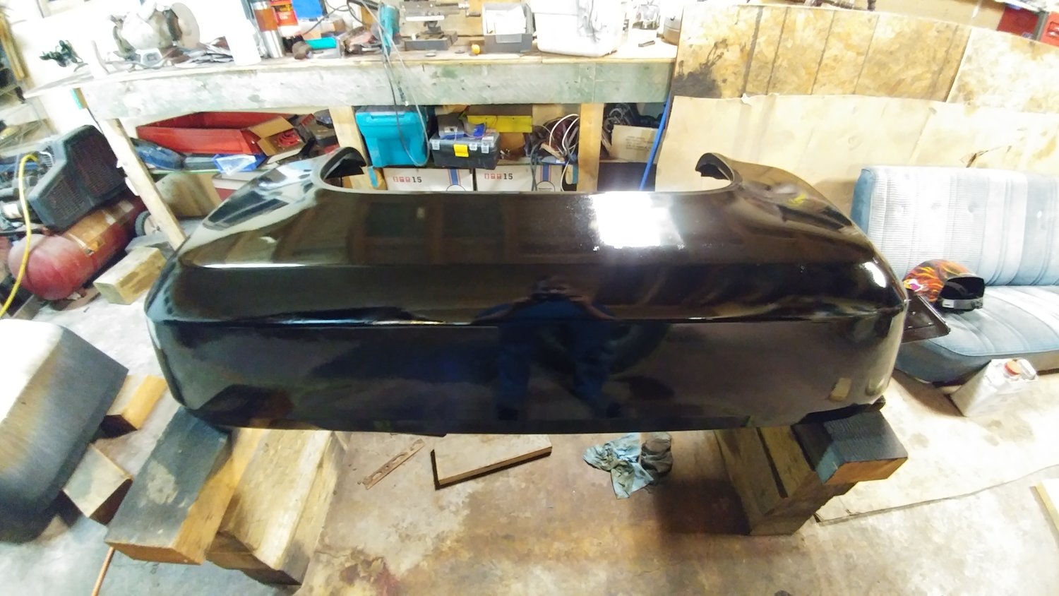 before the exoxy we chemical treated the minor surface pitting to get it clean...it will all get filled later with poly spray filler and block sanded