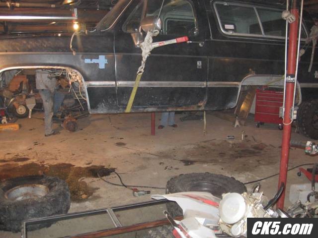 Blazer hanging from ceiling