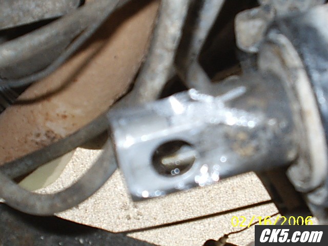 bottom of steering column groove