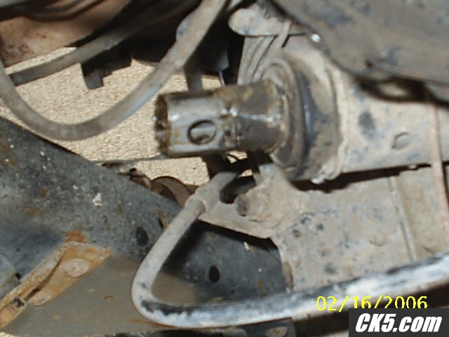 bottom of steering column