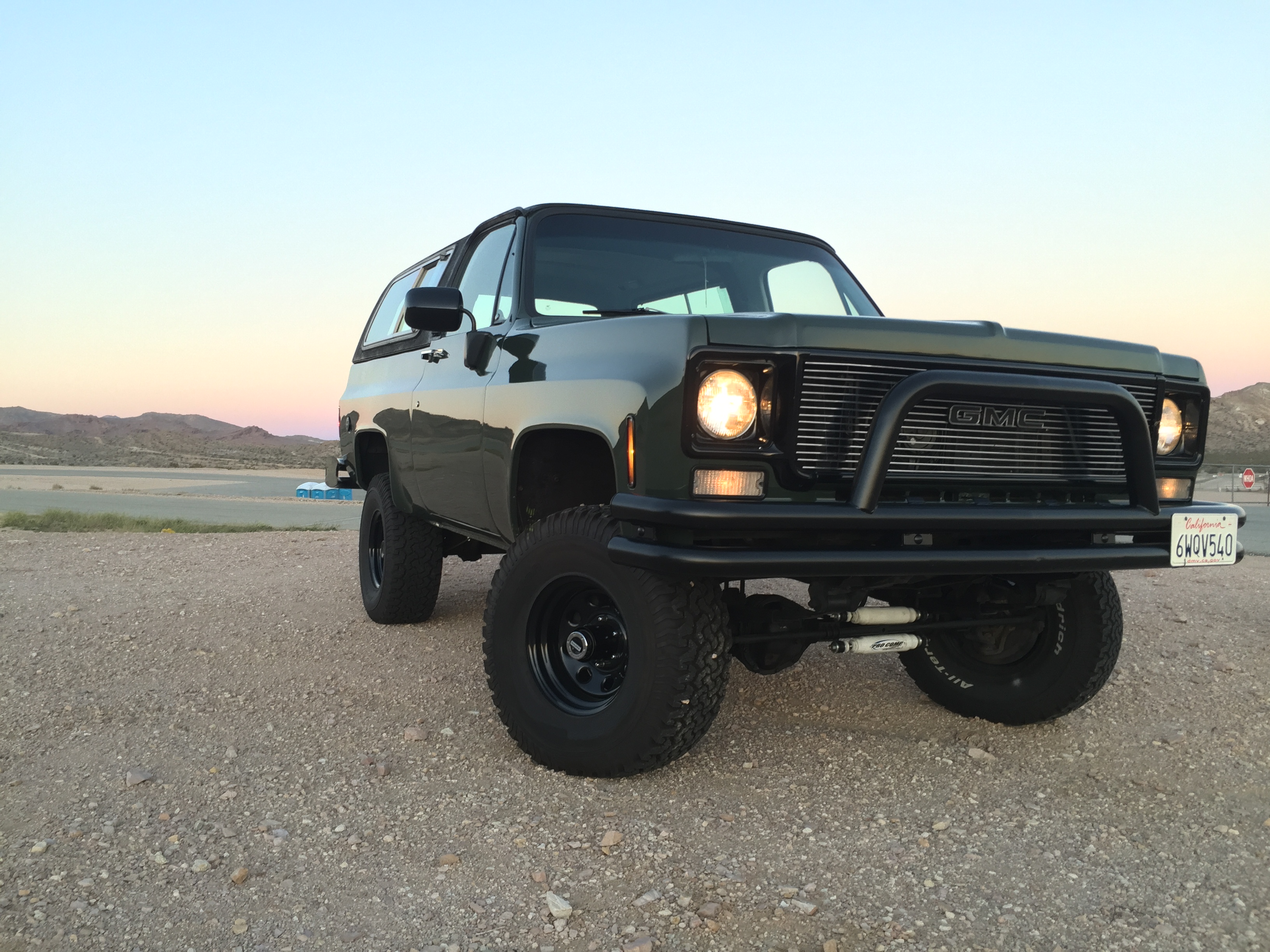 Car Selfie of my 75 GMC Jimmy at Horse Thief Mile in Willow Springs