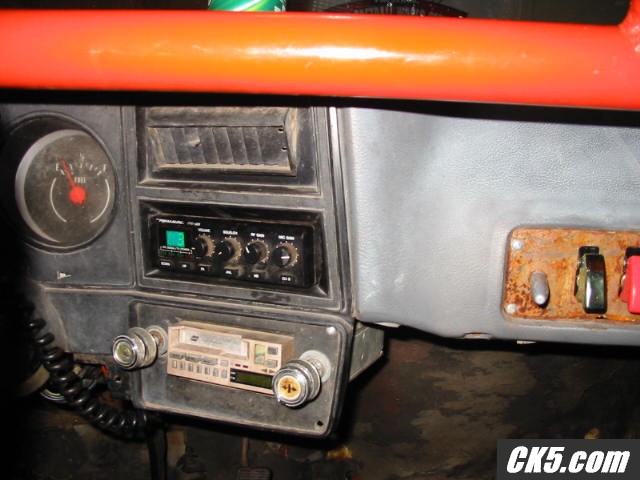 cb mount in ac/heater area