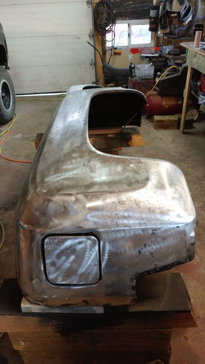 Correct square fuel doors on the donor box that we needed