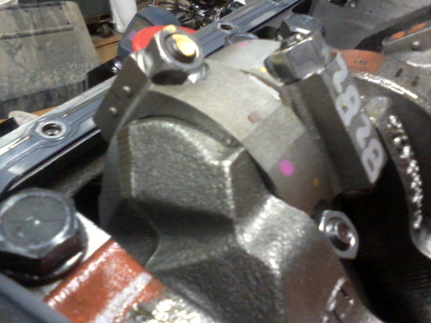 Crank. Paint marks everywhere