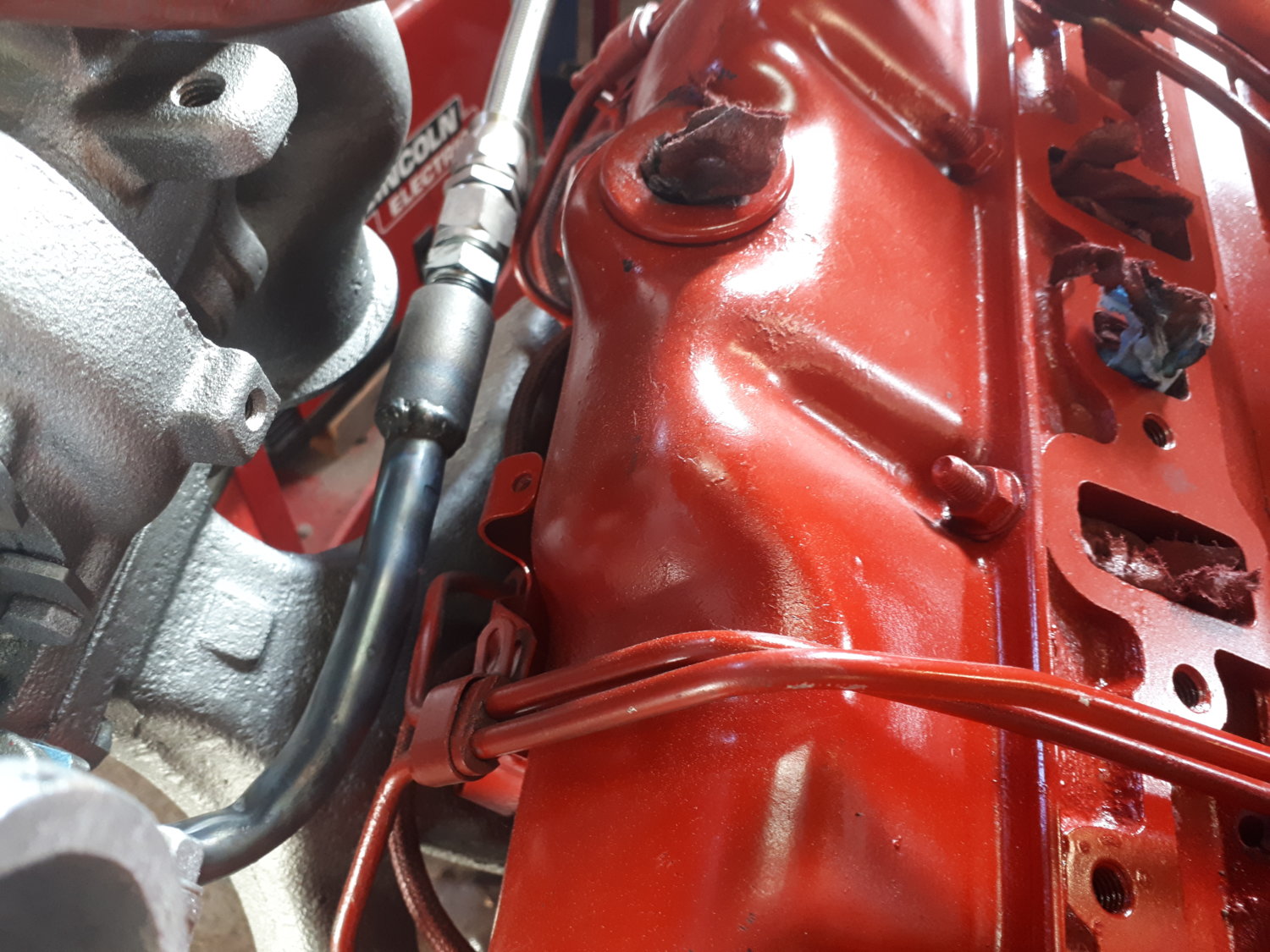 Decided to try running turbo oil drain into cooler line return port