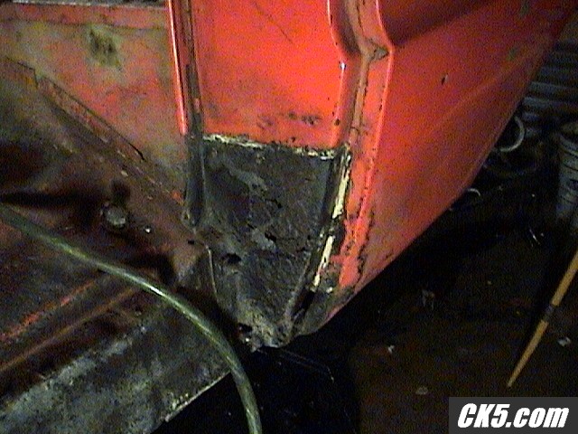door jamb,  not too bad