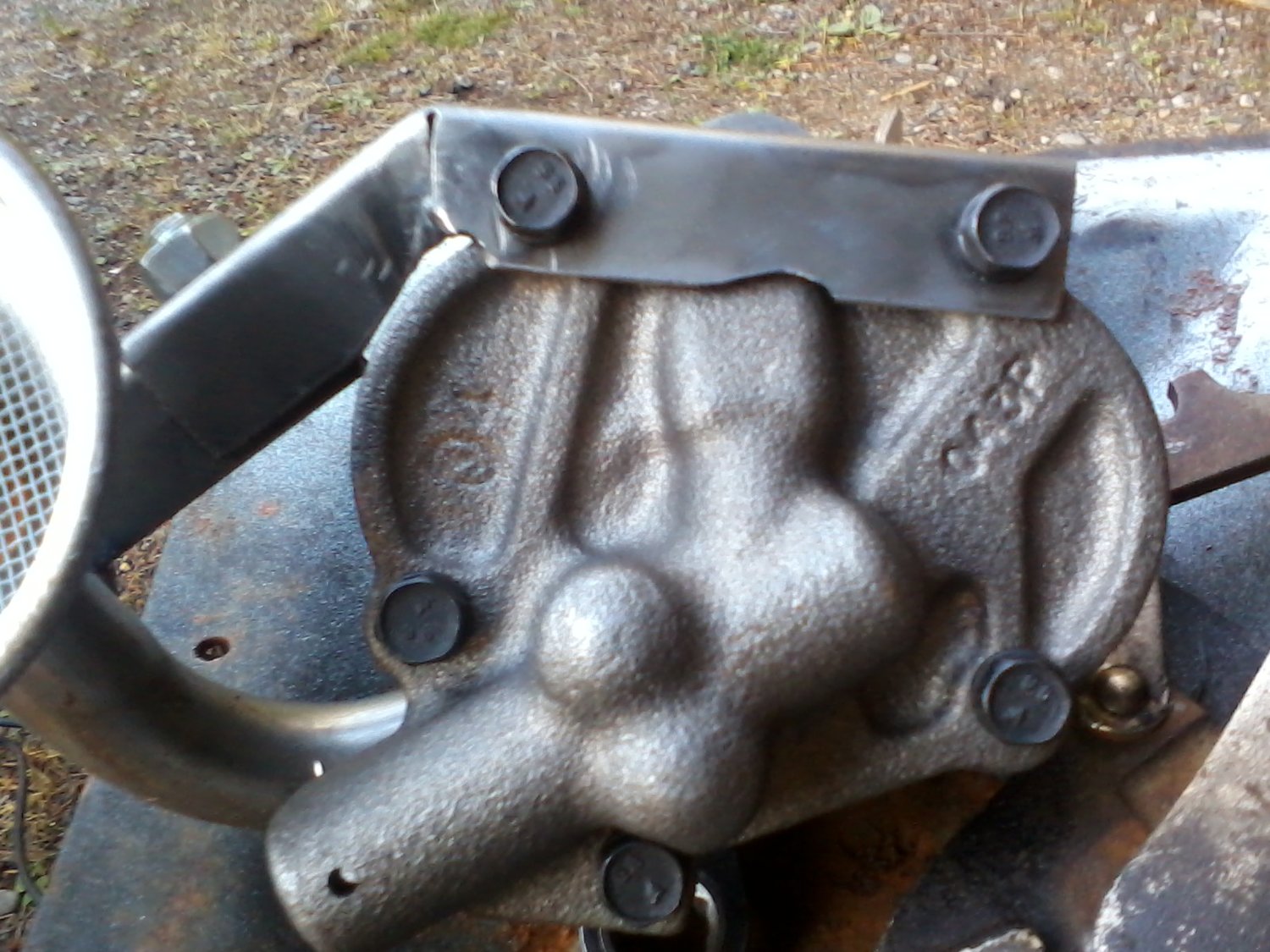 Home brew oil pump pickup retainer