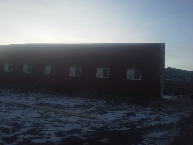 Its not like his previous 99 year old barn which had a forge and awesome loft and stalls, but it will do