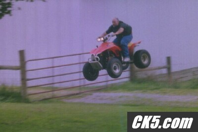 Jumping the rebuilt Scrammy