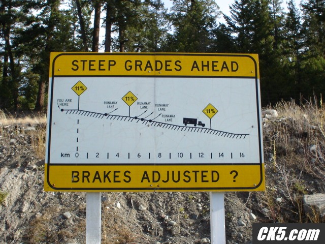 Long steep hill